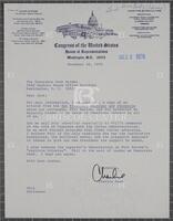 Letter from Charles Rose to Jack Brooks, November 30, 1976