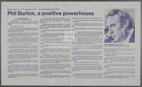 Article entitled "Phil Burton, a positive powerhouse" in the San Francisco Sunday Examiner and Chronicle, November 14, 1976