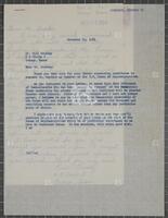 Letter from Jack Brooks to a constituent, November 29, 1961