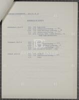 Schedule of Events, undated