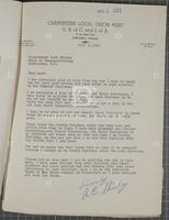 Letter from local political figure to Jack Brooks, July 31, 1961