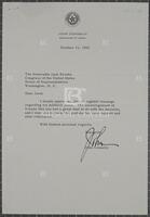 Letter from John Connally to Jack Brooks, October 11, 1965