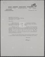 Letter from the Chairman of the Gulf States Utillities Company to Jack Brooks, February 24, 1975