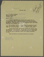 Letter from Jack Brooks to president of American National Bank in Beaumont, February 7, 1955