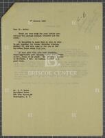 Letter from Jack Brooks to president of American National Bank in Beaumont, January 27, 1955