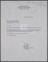 Letter from Tip O'Neill to Jack Brooks, September 28, 1979