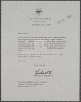 Letter from Hubert Humphrey to Jack Brooks, November 25, 1968