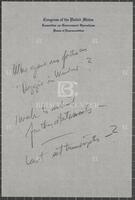Handwritten note regarding the song "That Doggie in the Window," [June 1959]