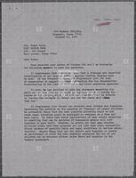 Letter from Jack Brooks to a reporter, October 22, 1970