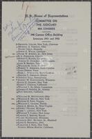 Judiciary Committee directory with handwritten annotations, undated