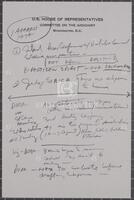 Handwritten notes from Judiciary Committee meeting, March 14, 1974