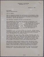 Letter from the acting Secretary of Agriculture to Sam Rayburn, February 5, 1960
