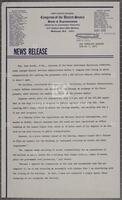 News release, October 7, 1975