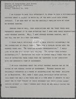 Remarks of Congressman Jack Brooks, February 23, 1976