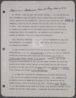 Chairman statement second day, October 11, 1973