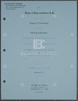 Report of Proceedings, Hearing held before Subcommittee on Government Activities of the Committee on Government Operations TO CONSIDER A DRAFT REPORT ENTITLED "EXPENDIURE OF FEDERAL FUNDS IN SUPPORT OF PRESIDENTIAL PROPERTIES", Thursday, March 21, 1974