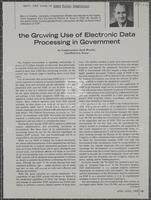 The growing use of electronic data processing in government, April 1966