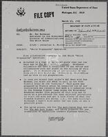 Memo from State Department unit to Pat Buchanan regarding "White Propaganda" operation, March 13, 1985