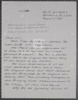 Letter from a constituent to Jack Brooks, August 5, 1987