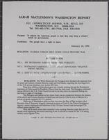 Sarah McClendon's Washington Report, February 26, 1996