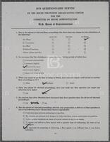 1979 questionnaire survey by the House television broadcasting system for the Committee on House Administration, U.S. House of Representatives