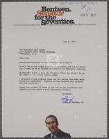 Letter from Lloyd Bentsen to Jack Brooks, June 5, 1970