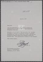 Letter from Lloyd Bentsen to Jack Brooks, June 23, 1970