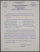 Memo sent to high school principals and professors of chemistry and physics at Lamar College, April 21, 1959