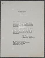 Copy of letter from Richard Nixon to Raymond Lapin, November 26, 1969