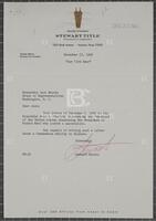 Letter from Executive Vice President of Stewart Title Guaranty to Jack Brooks, December 17, 1969