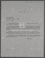 Letter from Jack Brooks to a constituent, June 10, 1968