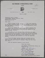 Letter from Oil Workers International Union, C.I.O., to Jack Brooks, June 18, 1953
