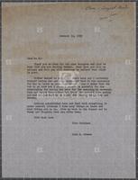 Letter from Jack Brooks to Carrie Pipes, January 12, 1953