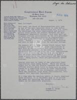 Letter from Yvonne B. Burke to Congressional colleagues, August 3, 1976