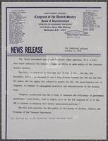 News release, October 9, 1975