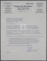 Letter from John Buchanan, Jr. to Jack Brooks, March 27, 1974