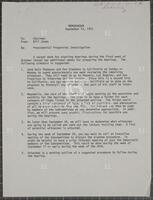 Memorandum from Bill Jones to Jack Brooks, Re: Presidential Properties Investigation, September 13, 1973