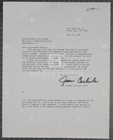 Letter from a constituent to Jack Brooks, July 10, 1987