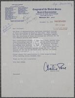 Letter from Charles Rose to Jack Brooks, November 14, 1979