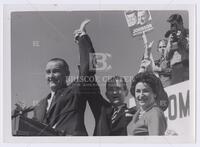 Photograph of Jack Brooks, Lyndon B. Johnson, and Lady Bird Johnson, 1960