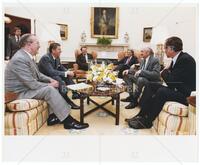 Photograph of Jack Brooks, George H.W. Bush, and Ronald Reagan, January 22, 1981