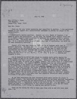 Letter from Jack Brooks to a constituent, July 15, 1983