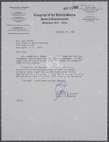 Letter from Geraldine Ferraro to Jack Brooks, November 16, 1983