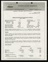 Investment Research Memorandum by Eppler, Guerin & Turner, Inc. for American Income Life Insurance Company