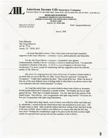 Letter from Bernard Rapoport to Nate Blakeslee