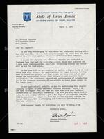 Letter from Abraham Feinberg to Bernard Rapoport