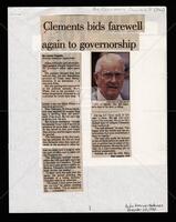 "Clements bids farewell again to governorship"