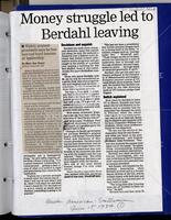 "Money struggle led to Berdahl leaving"