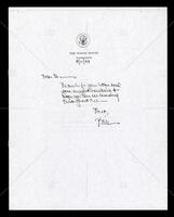Letter to Bernard Rapoport from Bill Clinton with attached speech