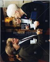 Audre Rapoport and Ann Richards at the LBJ Library and Museum